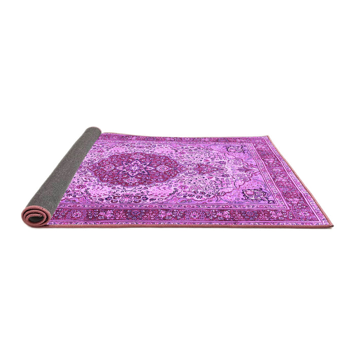 Sideview of Medallion Purple Traditional Rug, tr4522pur