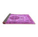 Sideview of Medallion Purple Traditional Rug, tr4522pur