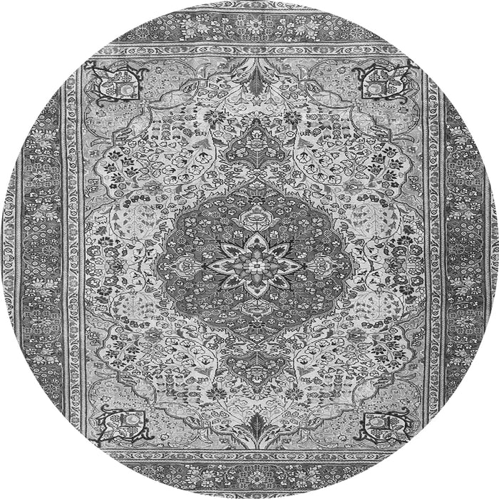 Square Medallion Gray Traditional Rug, tr4522gry