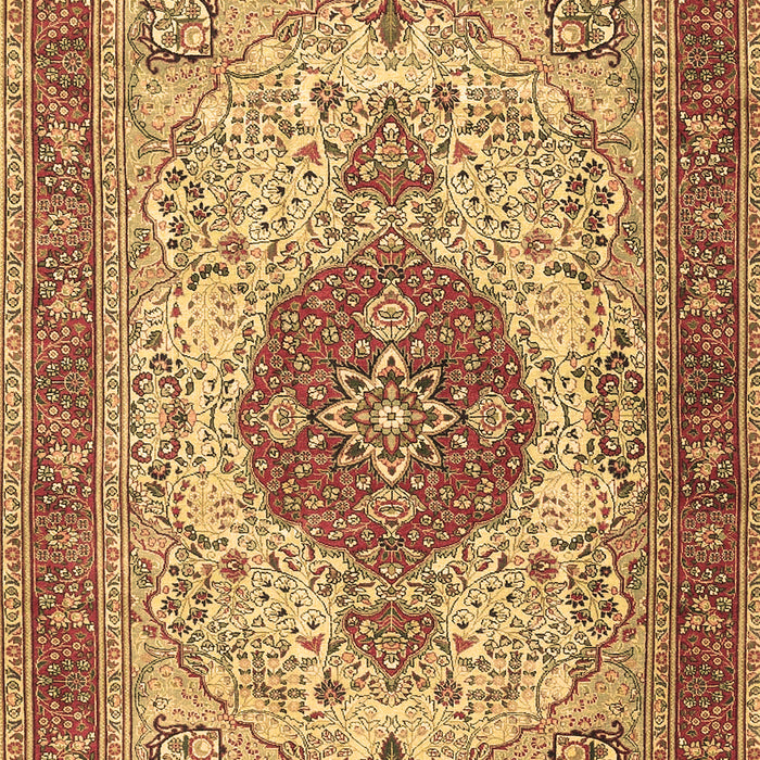 Machine Washable Medallion Brown Traditional Rug, wshtr4522brn