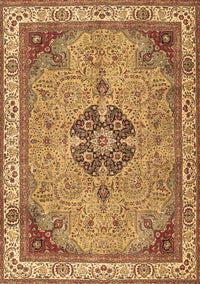 Medallion Brown Traditional Rug, tr4523brn