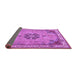 Sideview of Medallion Purple Traditional Rug, tr4523pur