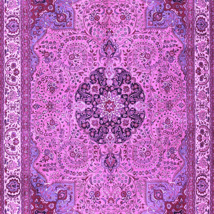 Machine Washable Medallion Purple Traditional Area Rugs, wshtr4523pur