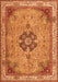 Medallion Orange Traditional Rug, tr4523org