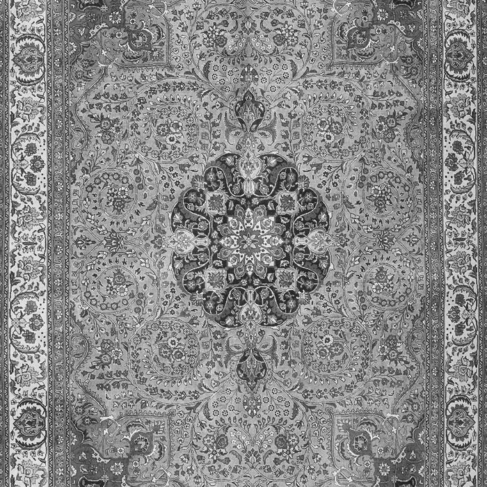 Serging Thickness of Machine Washable Medallion Gray Traditional Rug, wshtr4523gry