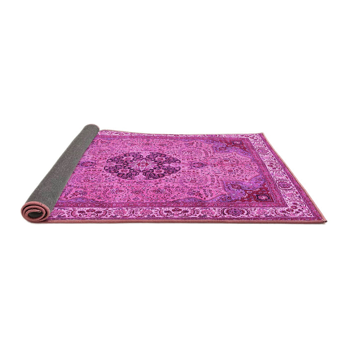 Sideview of Medallion Pink Traditional Rug, tr4523pnk