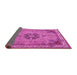 Sideview of Medallion Pink Traditional Rug, tr4523pnk