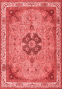 Medallion Red Traditional Rug, tr4523red