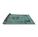 Sideview of Medallion Light Blue Traditional Rug, tr4523lblu