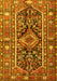 Machine Washable Persian Yellow Traditional Rug, wshtr4524yw