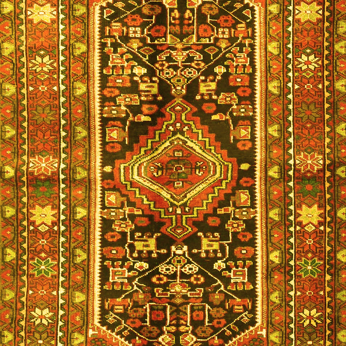 Machine Washable Persian Yellow Traditional Rug, wshtr4524yw