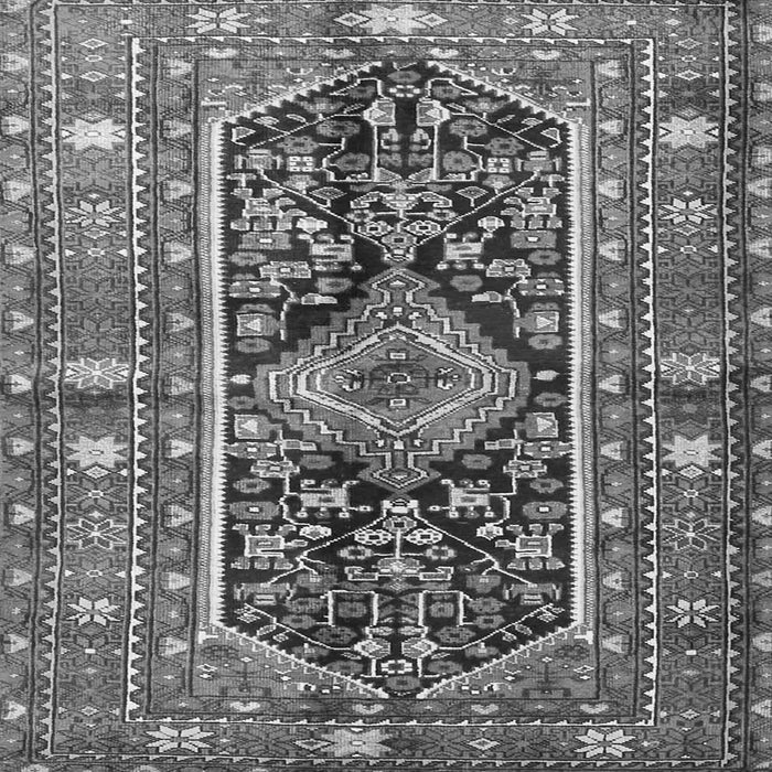 Round Machine Washable Persian Gray Traditional Rug, wshtr4524gry