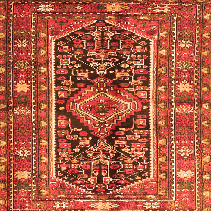 Serging Thickness of Persian Orange Traditional Rug, tr4524org