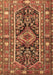 Machine Washable Persian Brown Traditional Rug, wshtr4524brn