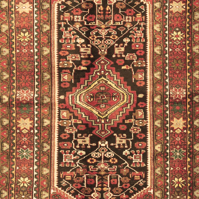 Machine Washable Persian Brown Traditional Rug, wshtr4524brn