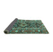 Sideview of Persian Turquoise Traditional Rug, tr4524turq