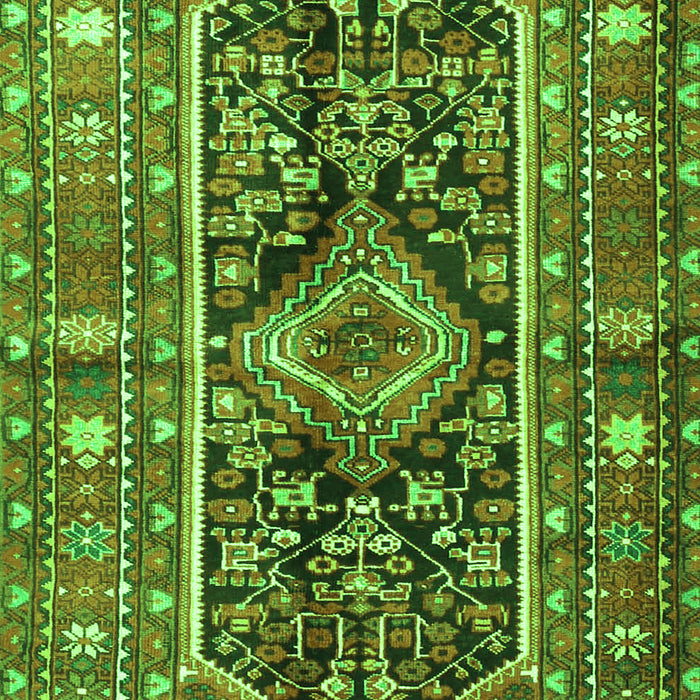 Serging Thickness of Machine Washable Persian Green Traditional Area Rugs, wshtr4524grn