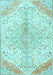 Machine Washable Persian Light Blue Traditional Rug, wshtr4525lblu
