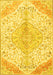 Machine Washable Persian Yellow Traditional Rug, wshtr4525yw