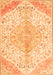 Serging Thickness of Machine Washable Persian Orange Traditional Area Rugs, wshtr4525org