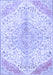 Machine Washable Persian Blue Traditional Rug, wshtr4525blu