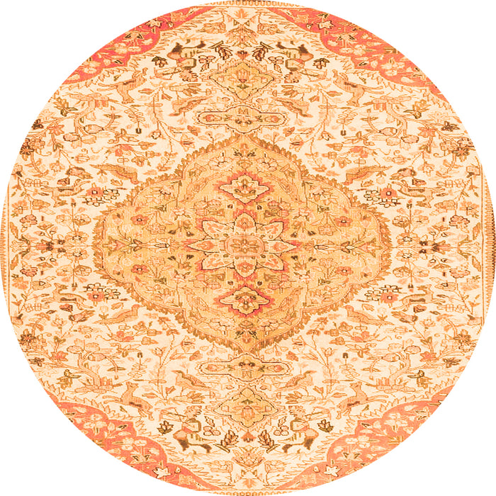 Machine Washable Persian Orange Traditional Area Rugs, wshtr4525org