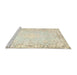 Sideview of Machine Washable Traditional Peach Beige Rug, wshtr4526