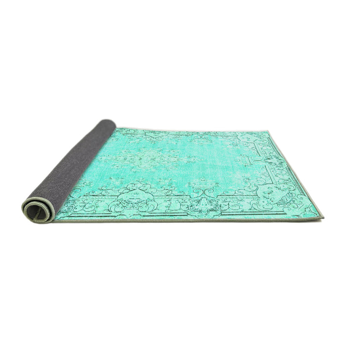 Sideview of Persian Turquoise Bohemian Rug, tr4526turq