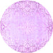 Round Persian Purple Bohemian Rug, tr4526pur