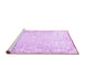 Sideview of Machine Washable Persian Purple Bohemian Area Rugs, wshtr4526pur