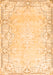 Serging Thickness of Machine Washable Persian Orange Bohemian Area Rugs, wshtr4526org