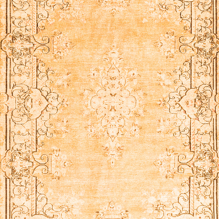 Serging Thickness of Machine Washable Persian Orange Bohemian Area Rugs, wshtr4526org