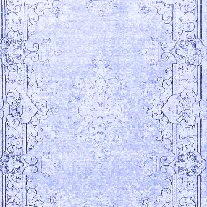 Machine Washable Persian Blue Bohemian Rug, wshtr4526blu