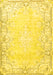 Machine Washable Persian Yellow Bohemian Rug, wshtr4526yw