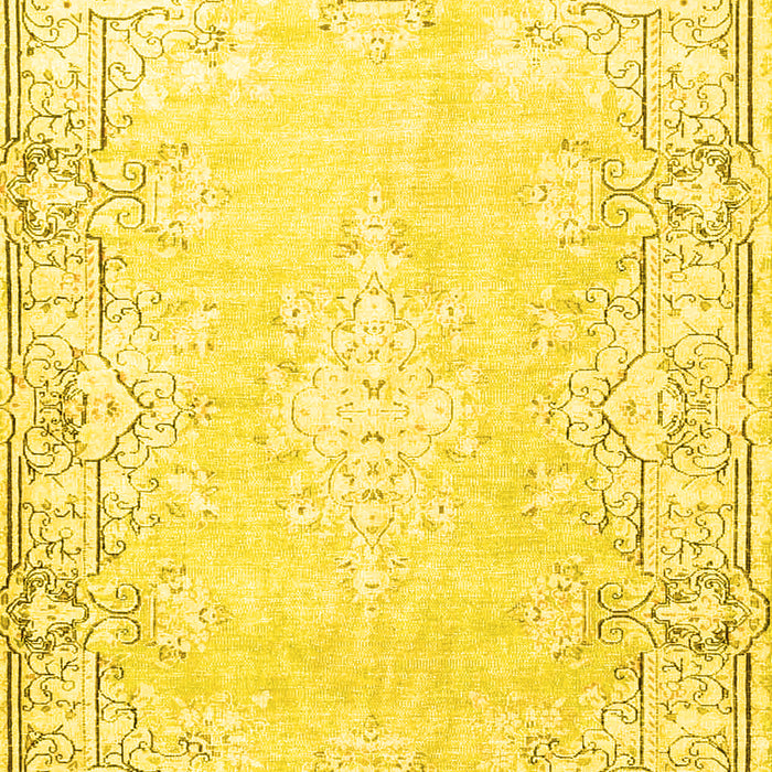Machine Washable Persian Yellow Bohemian Rug, wshtr4526yw