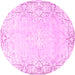 Round Persian Pink Bohemian Rug, tr4526pnk