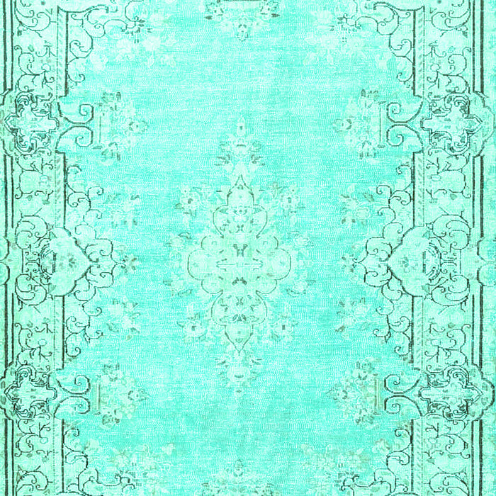 Machine Washable Persian Turquoise Bohemian Area Rugs, wshtr4526turq