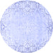 Round Persian Blue Bohemian Rug, tr4526blu