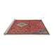 Sideview of Machine Washable Traditional Orange Salmon Pink Rug, wshtr4527