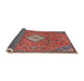 Sideview of Traditional Orange Salmon Pink Persian Rug, tr4527