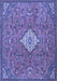 Machine Washable Persian Blue Traditional Rug, wshtr4527blu