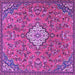 Square Persian Purple Traditional Rug, tr4527pur