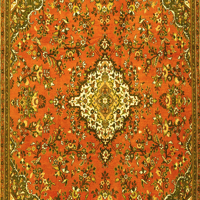 Machine Washable Persian Yellow Traditional Rug, wshtr4527yw
