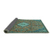 Sideview of Persian Turquoise Traditional Rug, tr4527turq