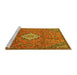 Sideview of Machine Washable Persian Yellow Traditional Rug, wshtr4527yw