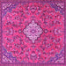 Square Persian Pink Traditional Rug, tr4527pnk