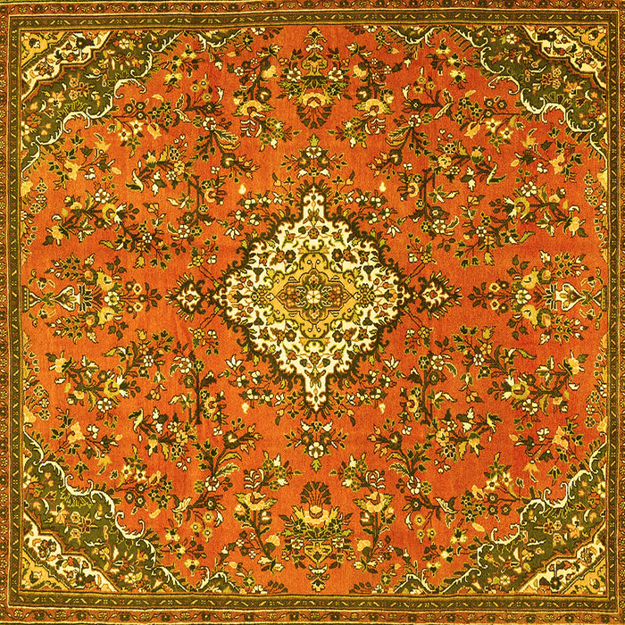 Square Persian Yellow Traditional Rug, tr4527yw