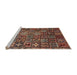 Sideview of Machine Washable Traditional Orange Salmon Pink Rug, wshtr4528