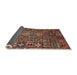 Sideview of Traditional Orange Salmon Pink Persian Rug, tr4528