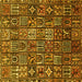 Square Persian Yellow Traditional Rug, tr4528yw